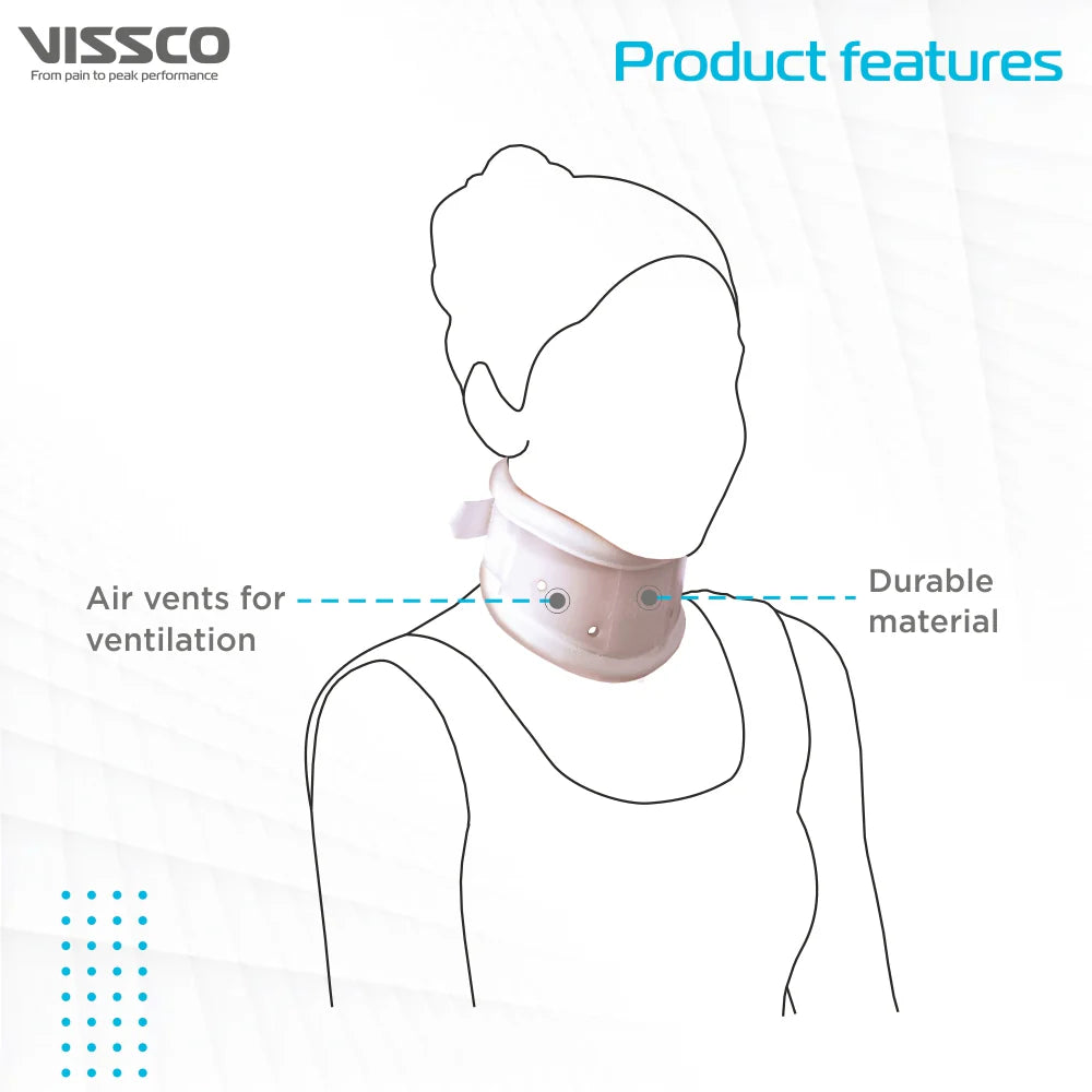 VISSCO Firm Cervical Collar 0309 – Adjustable Height | Neck & Spine Support