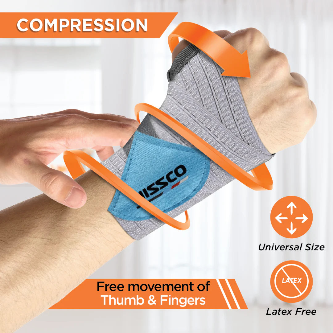 VISSCO Wrist Brace 0604 – Mild Support | Grey | Universal Size
