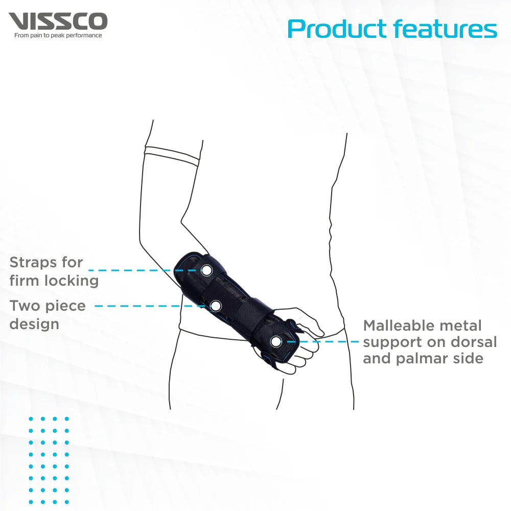 Vissco Long Forearm Brace (PC 0646) – Universal Size | Orthopaedic Wrist & Elbow Support for Injury Recovery & Immobilization