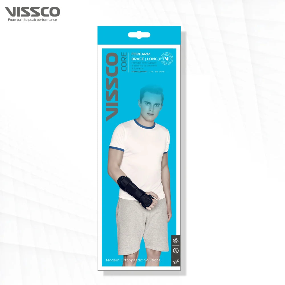 VISSCO Long Forearm Brace PC 0646 ā Universal Size | Wrist & Forearm Support | Black