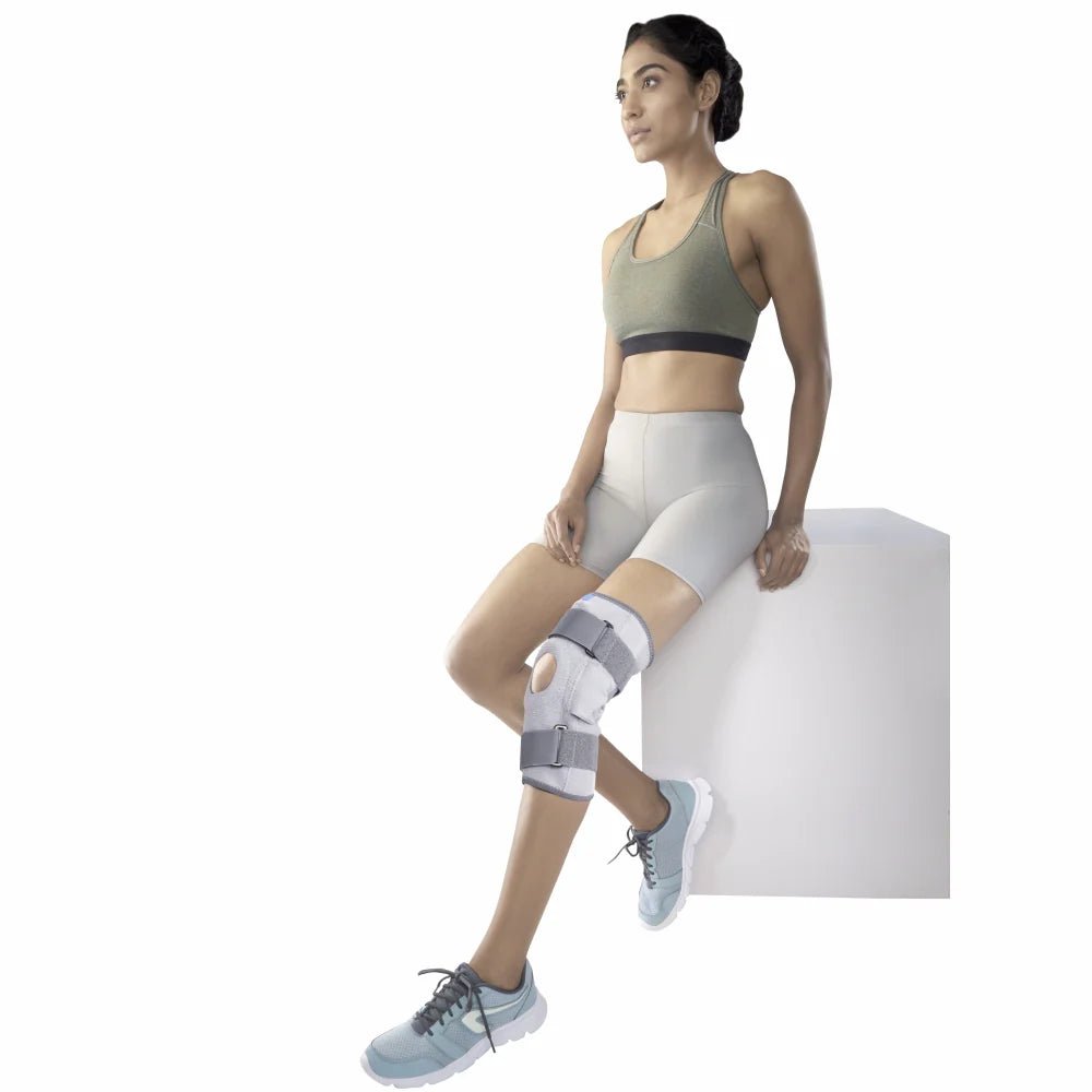 Vissco Elastic Hinged Knee Brace with Open Patella – Moderate Support for ACL, Meniscus & Post-Surgery