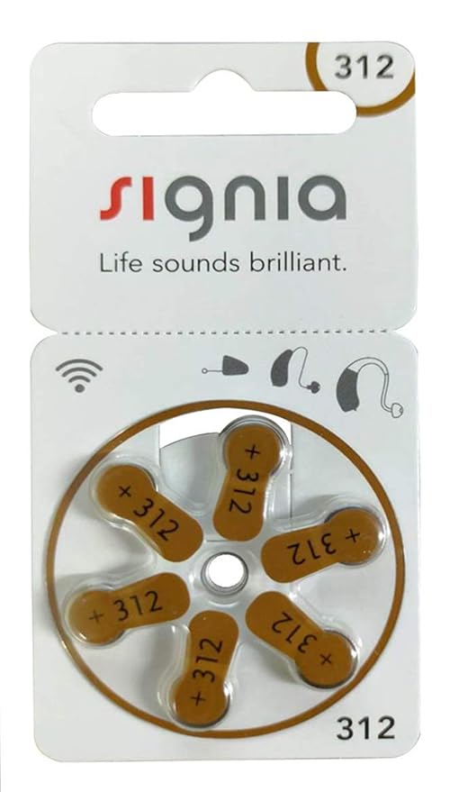 Hearing Aid Battery size P-312 (6 Pcs X 10)