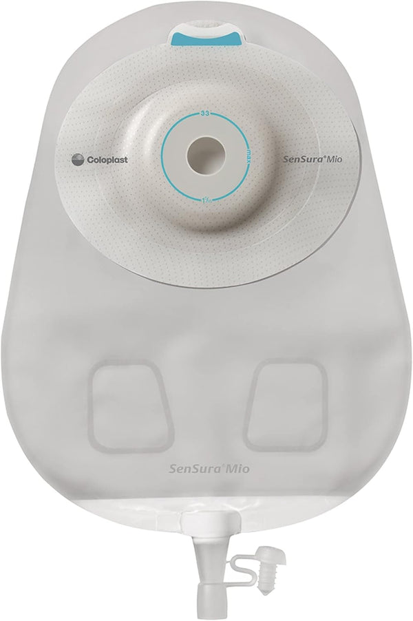 Coloplast SenSura Mio 1-Piece Soft Convex Transparent Urostomy Bag 16810 (10–50 mm)