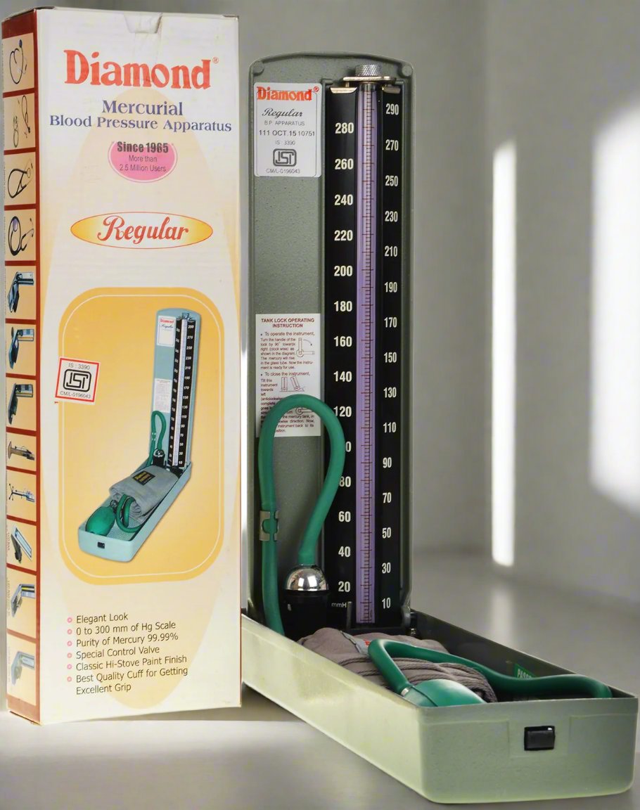 Diamond Mercury Blood Pressure Apparatus Regular (Gray Color)
