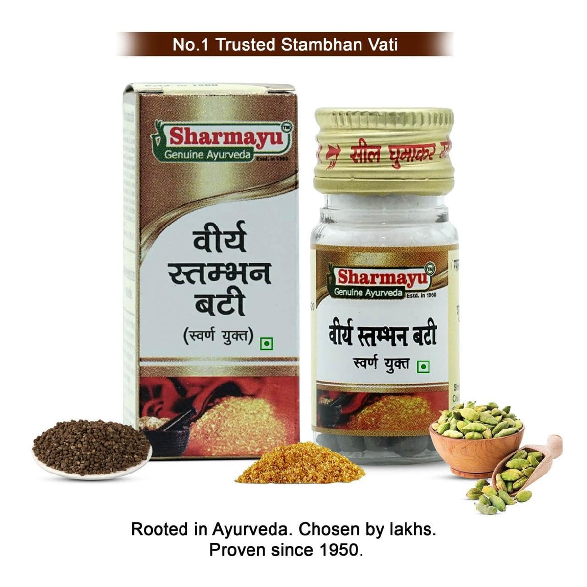 Virya Stambhan Vati Swarna Yukt Tablets | Ayurvedic Men's Wellness Support