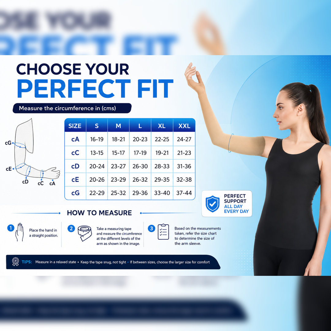 Vissco Lymphoedema Compression Arm Sleeve Class II 5801 – 23–32 mmHg