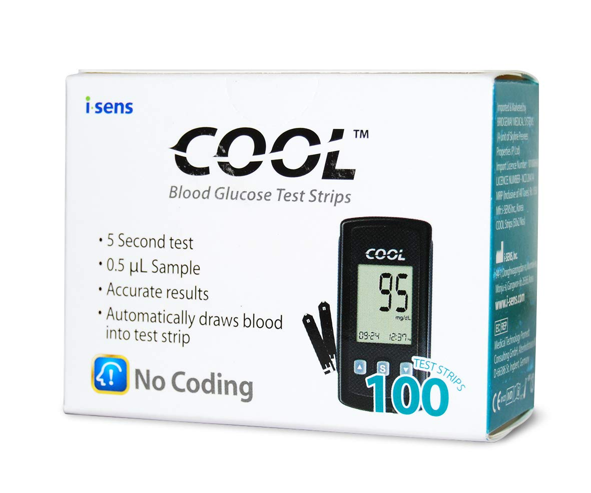 I-SENS Cool Blood Glucose Test Strips - 100 Strips