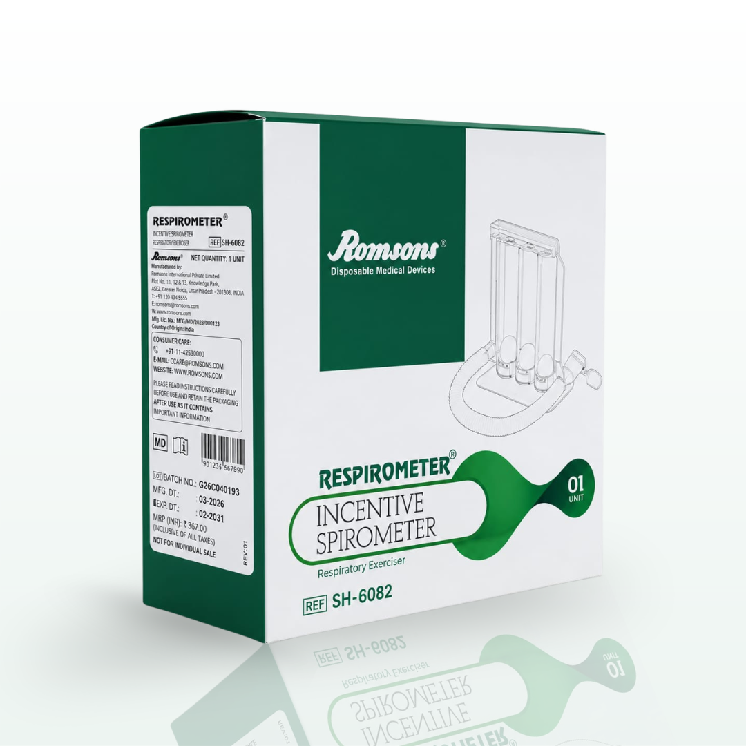 Romsons Respirometer SH-6082 – Incentive Spirometer Respiratory Exerciser