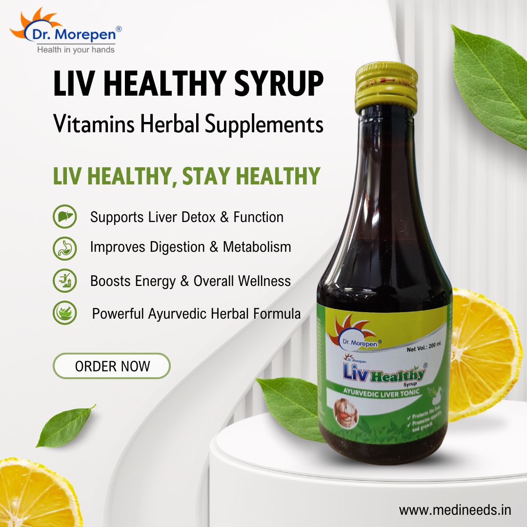 Dr. Morepen Liv Healthy Syrup – Ayurvedic Liver Tonic (200ml)