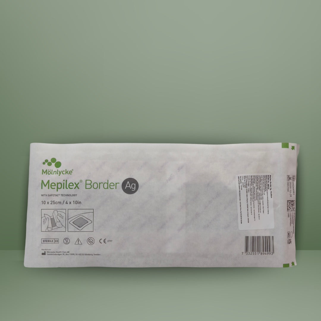 Mepilex Border Ag Antimicrobial Foam Dressing (10 x 25 cm) 395700