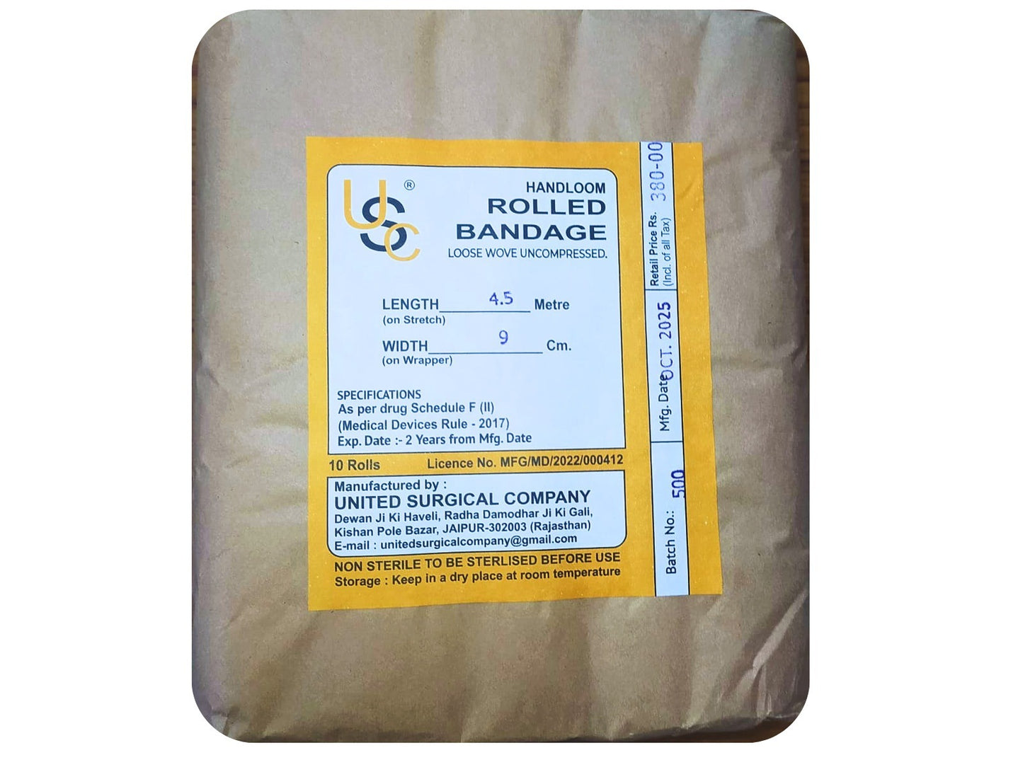 Rolled Cotton Bandage 9 CM * L 4.5 CM