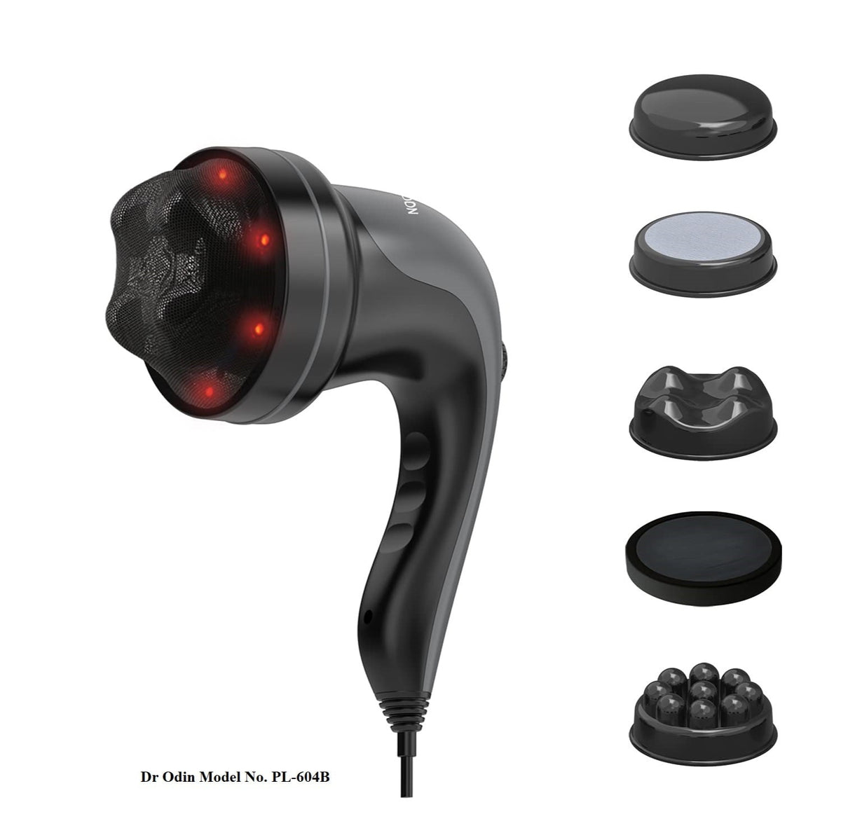 Waldon Electrical Body Massager with interchangeable 4 Massager Heads PL-604B Dr Odin