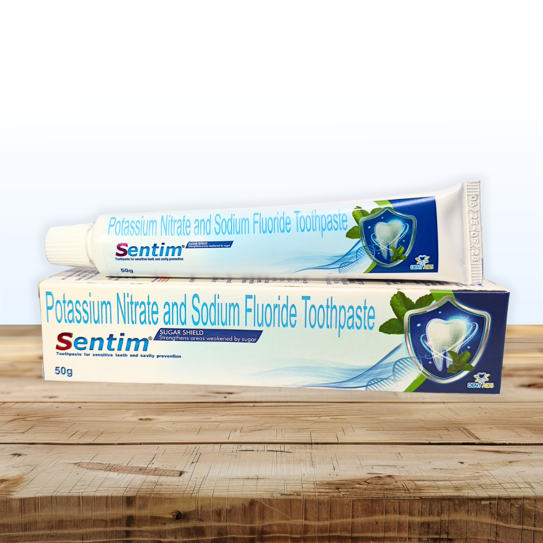STIM Sentim Toothpaste for Sensitive Teeth & Cavity Protection – 50g (Pack of 4) | Fluoride Toothpaste