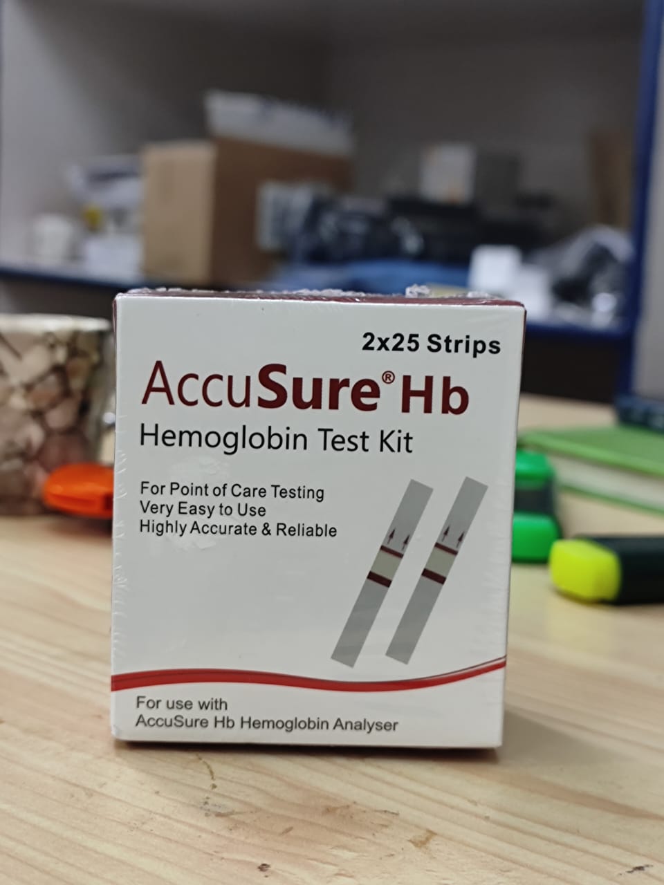 AccuSure HB Hemoglobin Test Kit (2x25 ) Strips