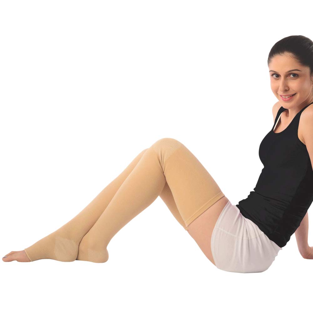 Buy Vissco Medical Compression Stockings Below Knee (L) (0716) online at  best price-Knee/Leg Supports