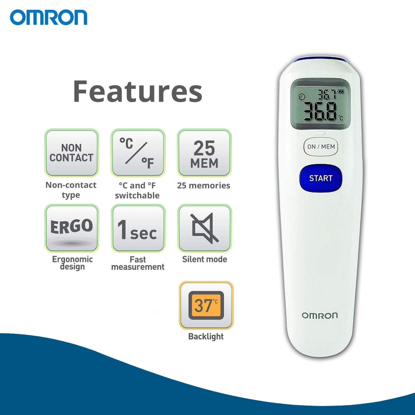 Non-Contact (infrared Thermometer) Omron MC-720