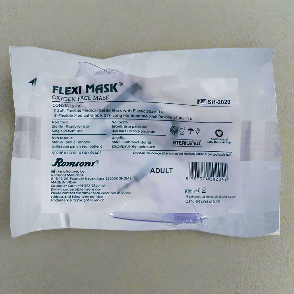 Romsons Flexi Mask Adult SH-2020S – Rebreathing Oxygen Face Mask