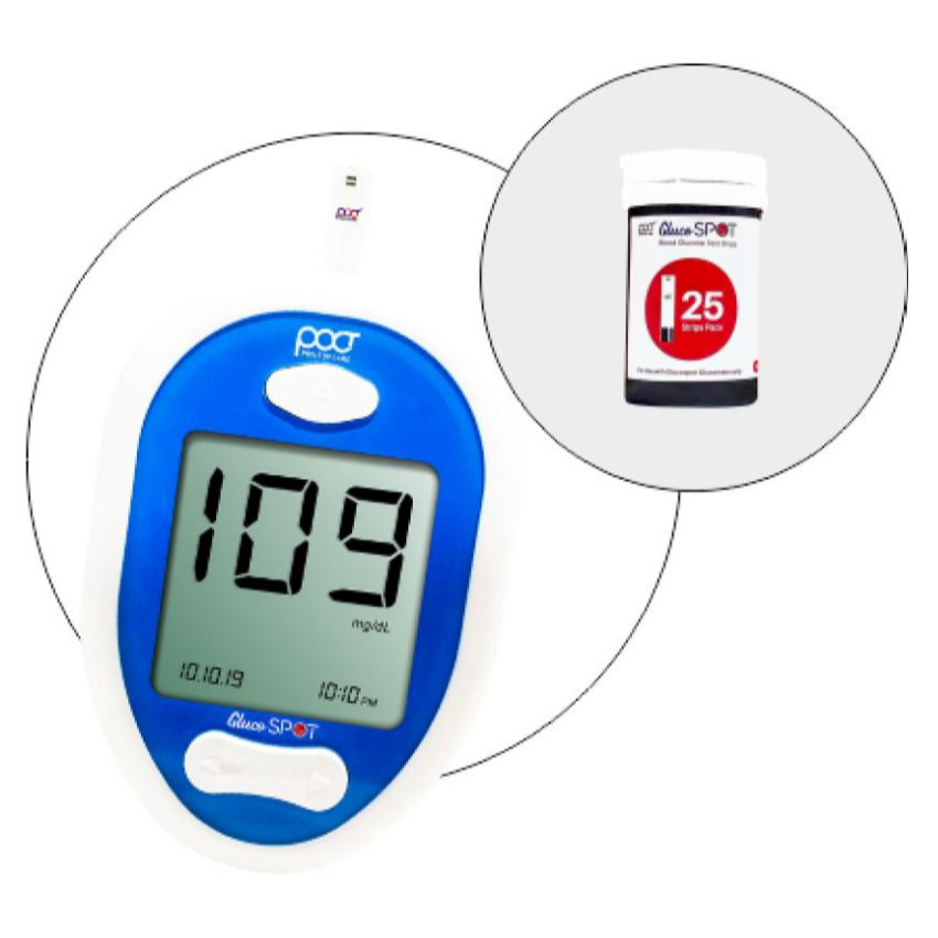 Point Of Care Glucose Monitor With 25 Strips (PGS-10 )