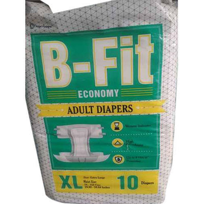 B Fit Economy Adult Diaper 10 Pcs