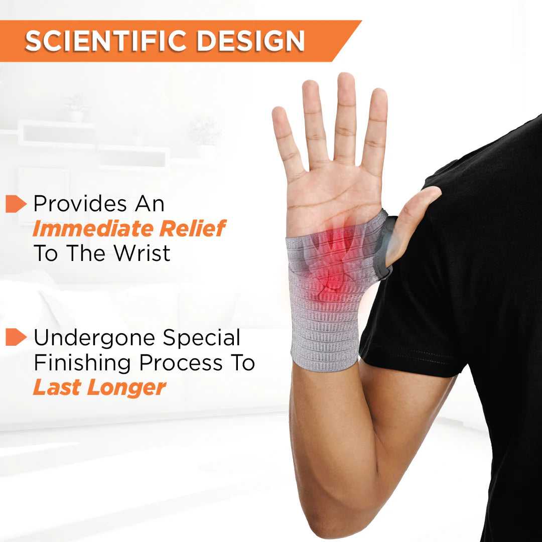 VISSCO Wrist Brace 0604 – Mild Support | Grey | Universal Size