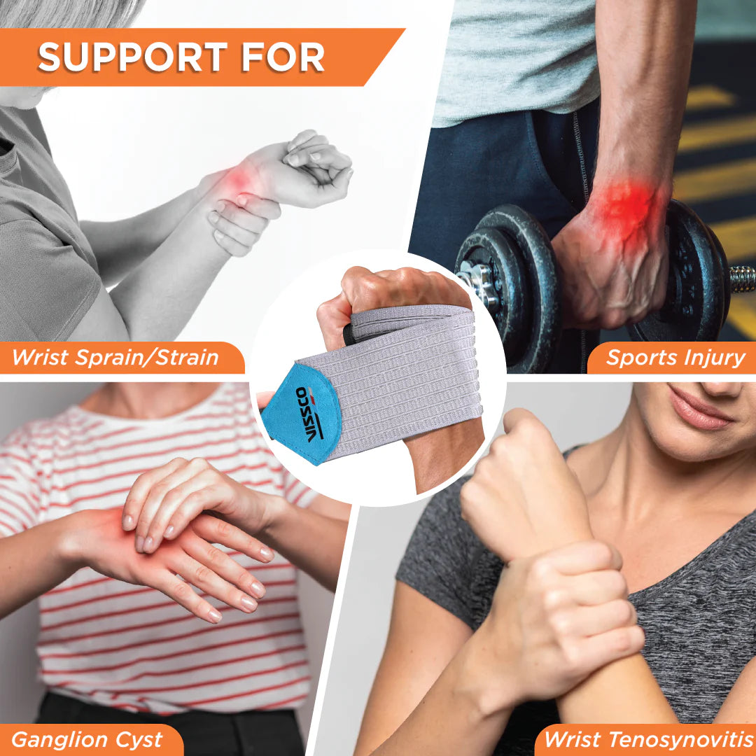 VISSCO Wrist Brace 0604 – Mild Support | Grey | Universal Size