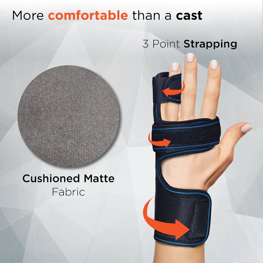 VISSCO Core Boxer's Support Brace 0648 – Finger Immobilization Splint Black