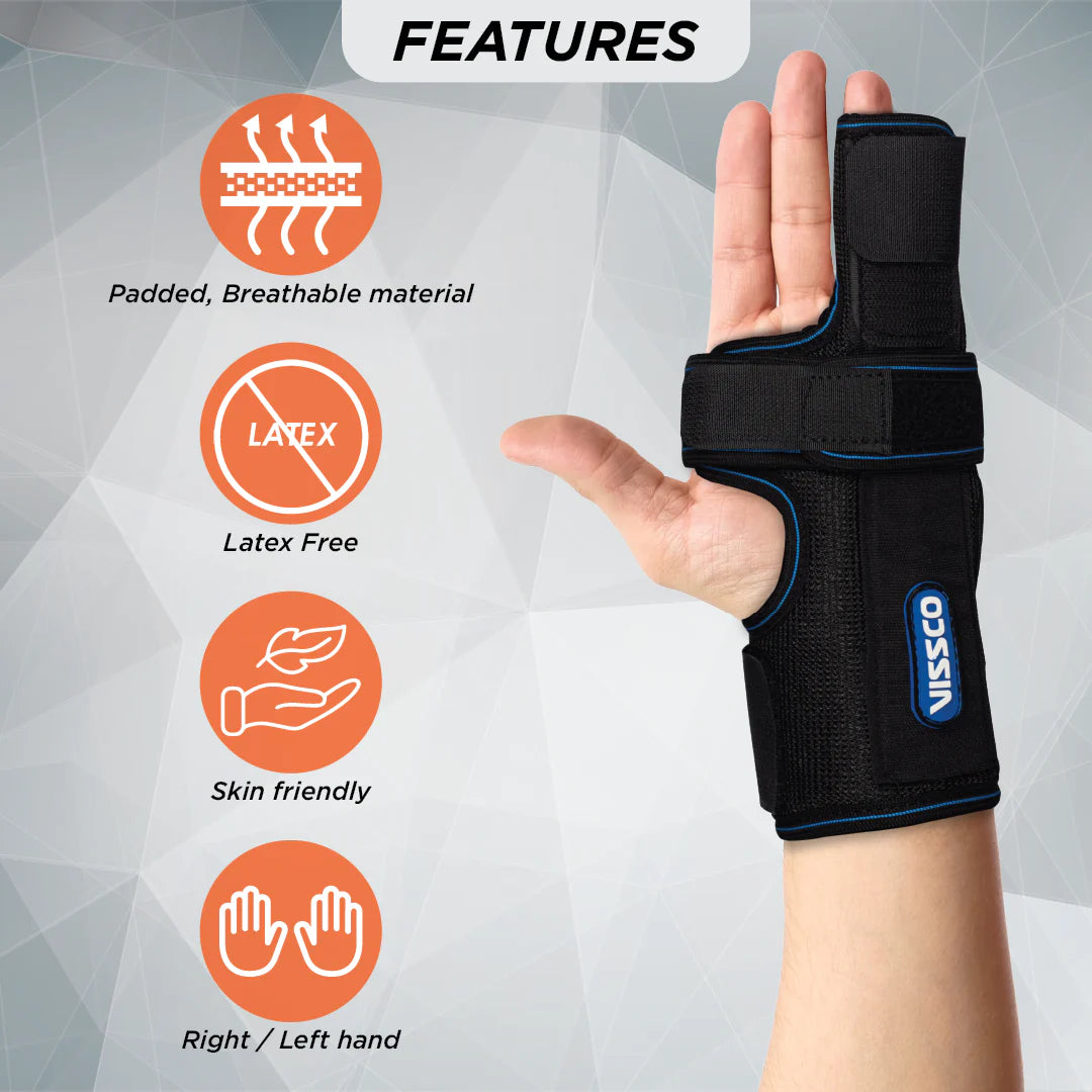 VISSCO Core Boxer's Support Brace 0648 – Finger Immobilization Splint Black