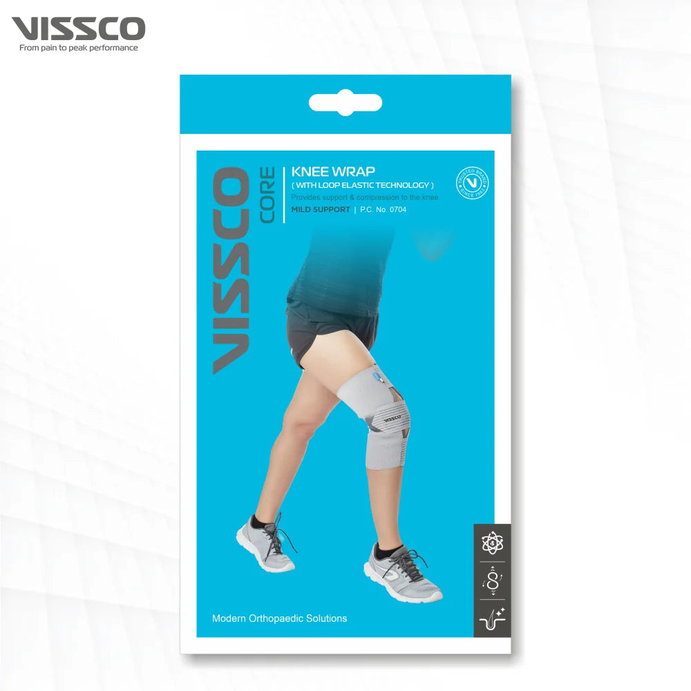 VISSCO CORE Knee Support – Mild Support with Loop Elastic Technology 0704