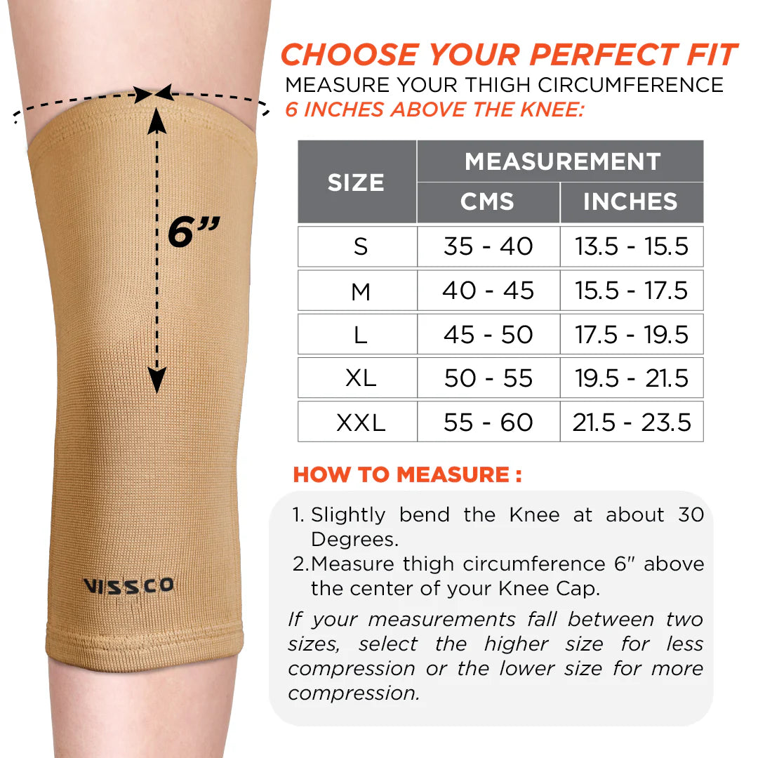 VISSCO Core Knee Cap 0705 – Mild Support | Provides Compression & Warmth for Knee
