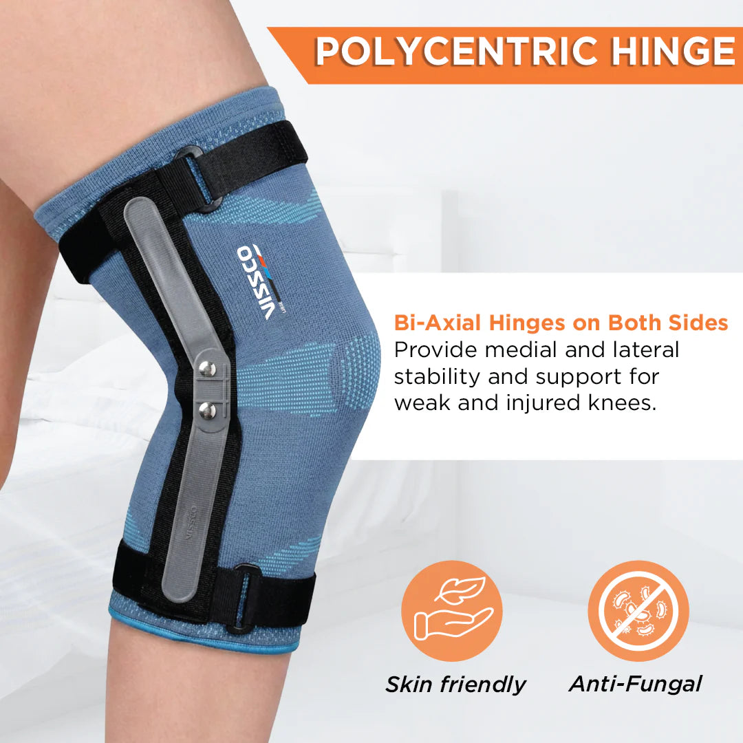 VISSCO Hinged Knee Cap 0706 – Supports Knee Joint with Mediolateral Hinges