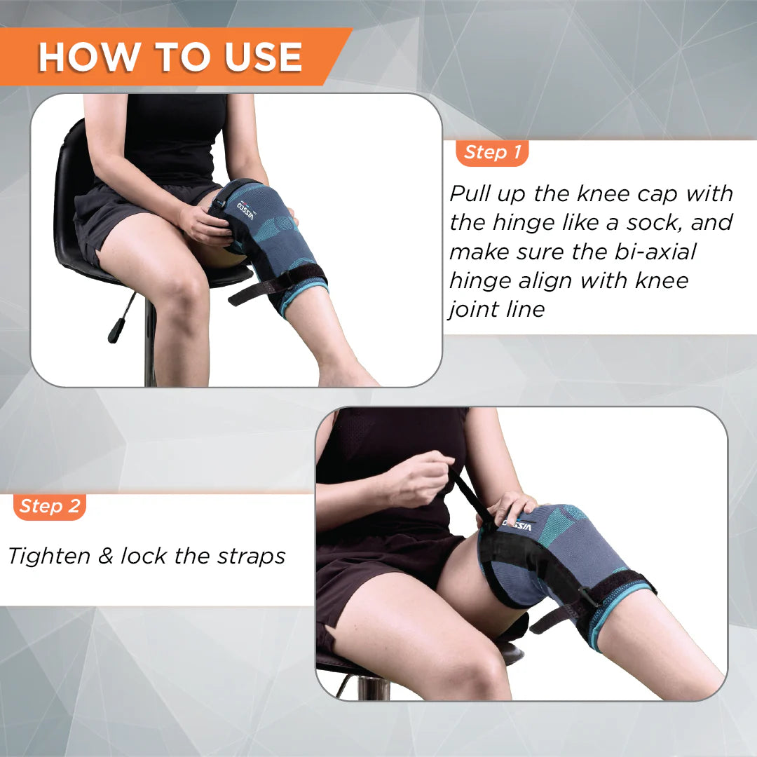 VISSCO Hinged Knee Cap 0706 – Supports Knee Joint with Mediolateral Hinges