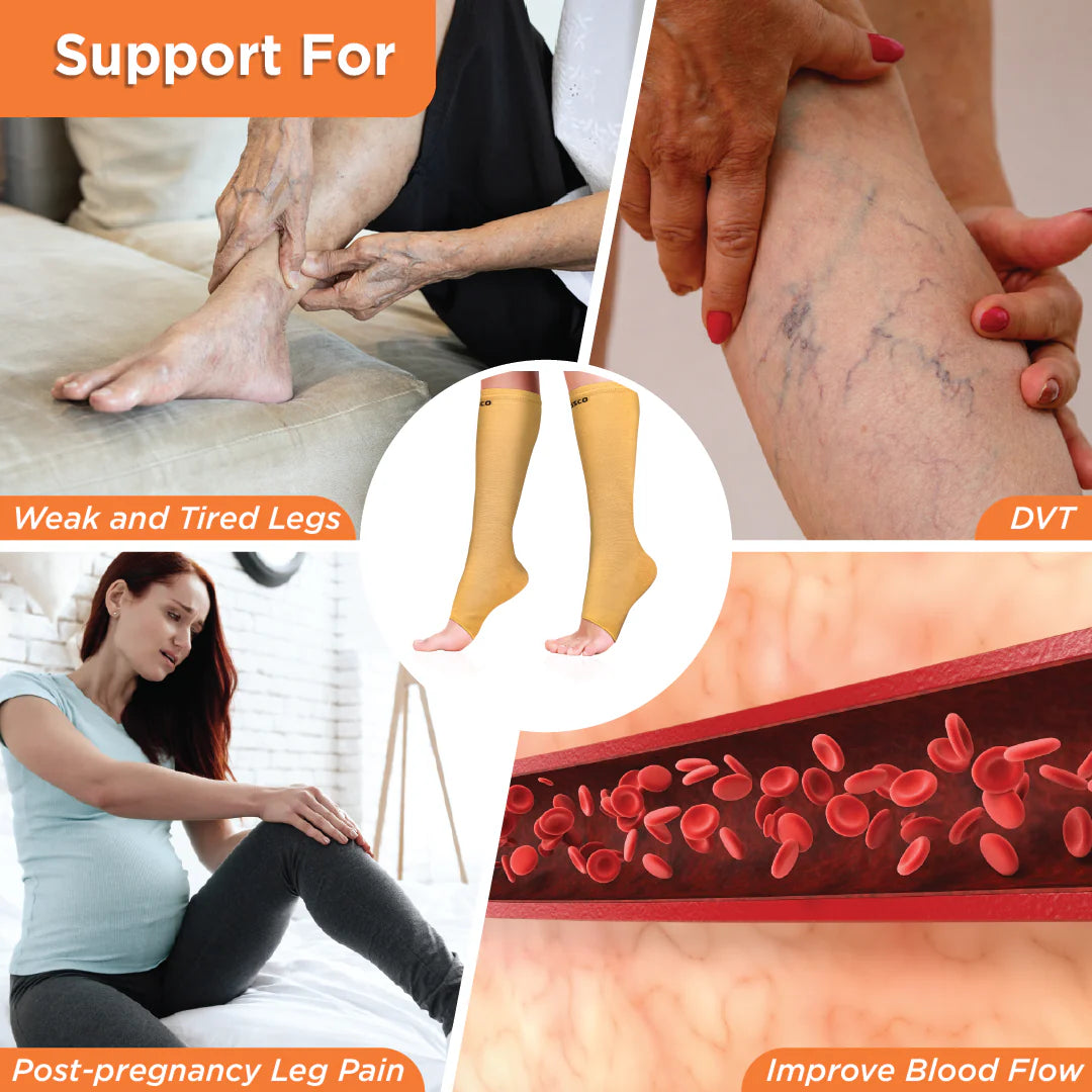 VISSCO Core Medical Compression Stockings (Below Knee) PC 0716 – Varicose Vein & Leg Support Stockings