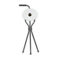 Vissco Avanti Walking Stick with Seat – PC 0944 | L-Shaped Handle, Lightweight, Foldable, Durable Rubber Shoe (Grey)