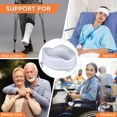 Vissco LIV Orthopaedic Raised Toilet Seat Without Lid 0945 | Toilet Seat Riser for Elderly & Post-Surgery Support