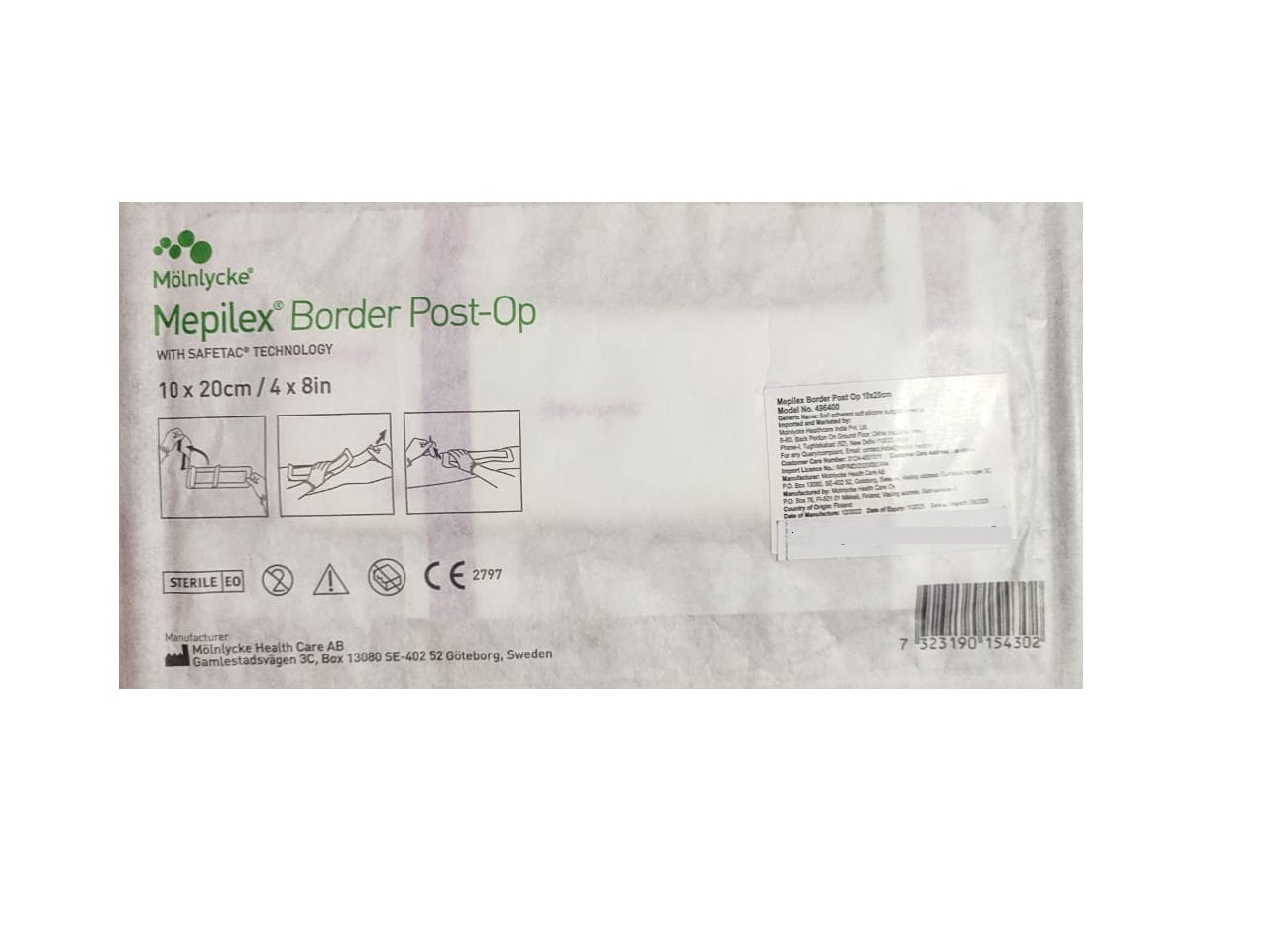 Mepilex Border Post-Op With Safetac Technology