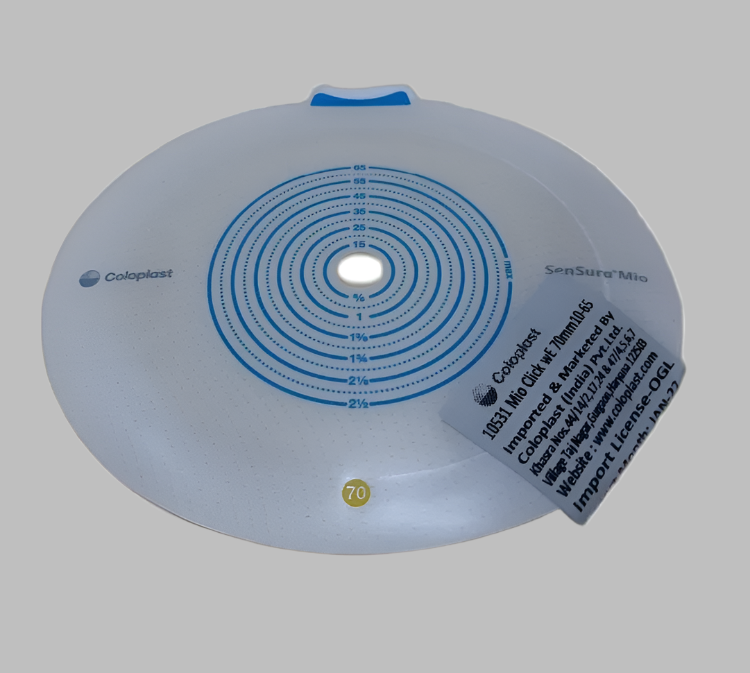 Coloplast 10531 Sensura Mio Click Ostomy Base Plate 70mm