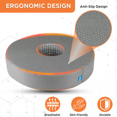 Vissco Round Ring Pillow (PC 1118) – Orthopaedic Pressure Relief Cushion for Tailbone, Piles & Post-Surgery Comfort | Universal Size