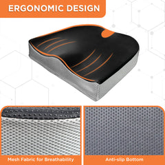 Vissco Coccyx Seat Cushion – Tailbone Pain Relief Orthopaedic Foam Cushion (PC 1123) | Buy Online at Medineeds | Universal Size