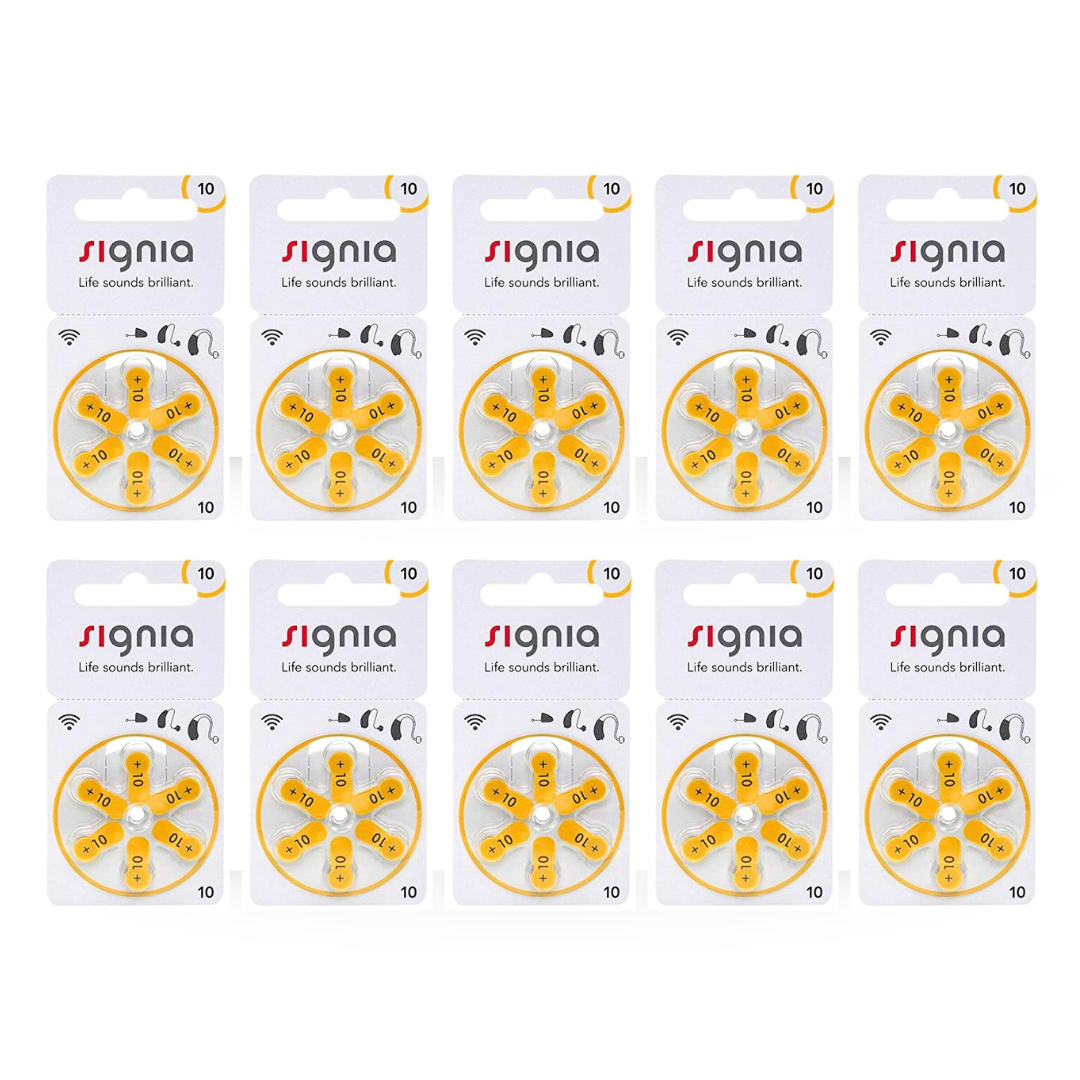Hearing Aid Battery Size P-10 (6 Pcs × 10 Packs)
