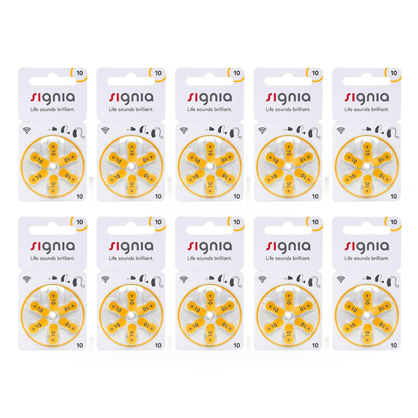 Hearing Aid Battery Size P-10 (6 Pcs × 10 Packs)
