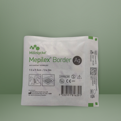 Mepilex Border Ag Antimicrobial Foam Dressing (7.5 x 7.5 cm) 395200 (2 Pcs)