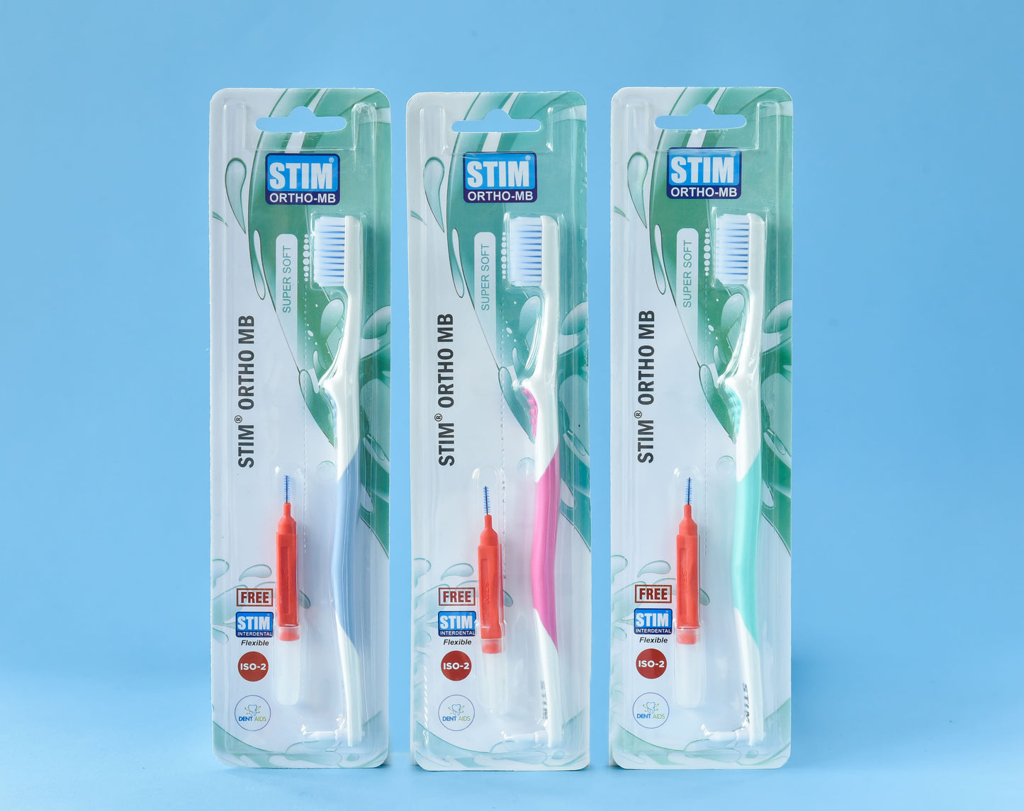 DENT AIDS STIM Ortho-MB Orthodontic Toothbrush (Pack Of 4)