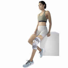 Vissco Elastic Hinged Knee Brace with Open Patella – Moderate Support for ACL, Meniscus & Post-Surgery