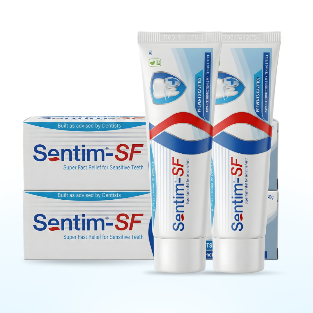 Sentim SF Toothpaste for Sensitive Teeth – Pack of 3 (50g each)