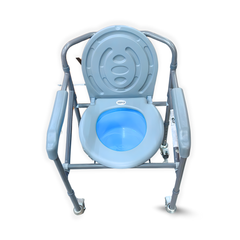 Vissco Comfort Folding Commode with Wheels (PC 0941C) – Portable & Movable Commode Chair for Elderly & Patients