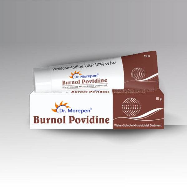 Dr. Morepen Burnol Povidone-Iodine Cream (10%)– Antiseptic Burn & Wound Relief Ointment 15GM (3 Pcs)
