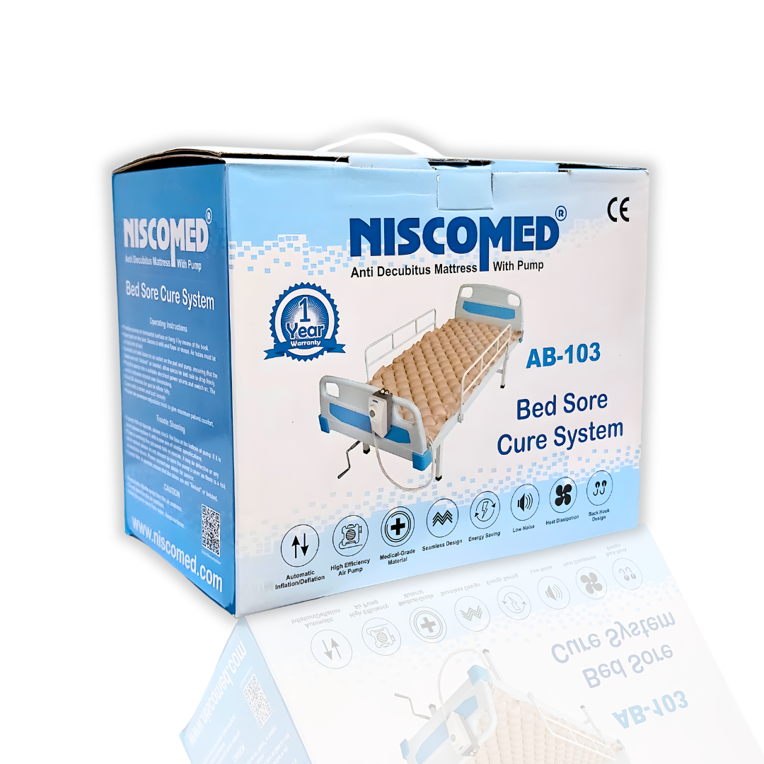 NISCOMED AB-103 Bed Sore Cure System – Anti Decubitus Air Mattress with Pump