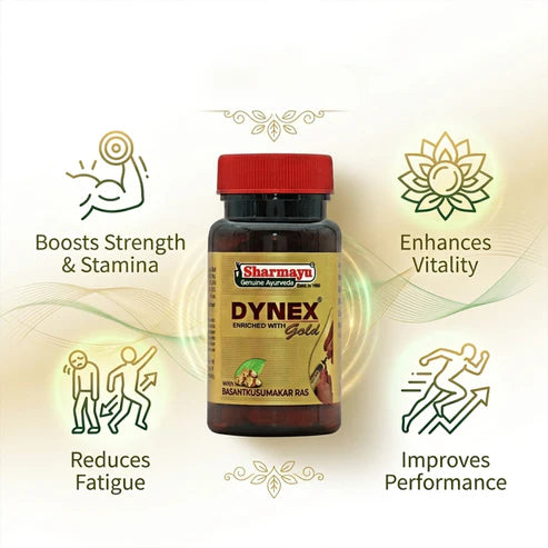 Dynex Gold 60 Capsules with Basant Kusumakar Ras – Ayurvedic Blood Sugar Support Supplement