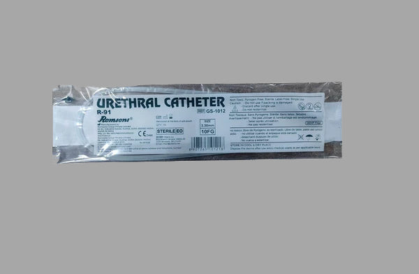 Romsons Urethral Catheter Sterile 3.30mm/10FG R-91