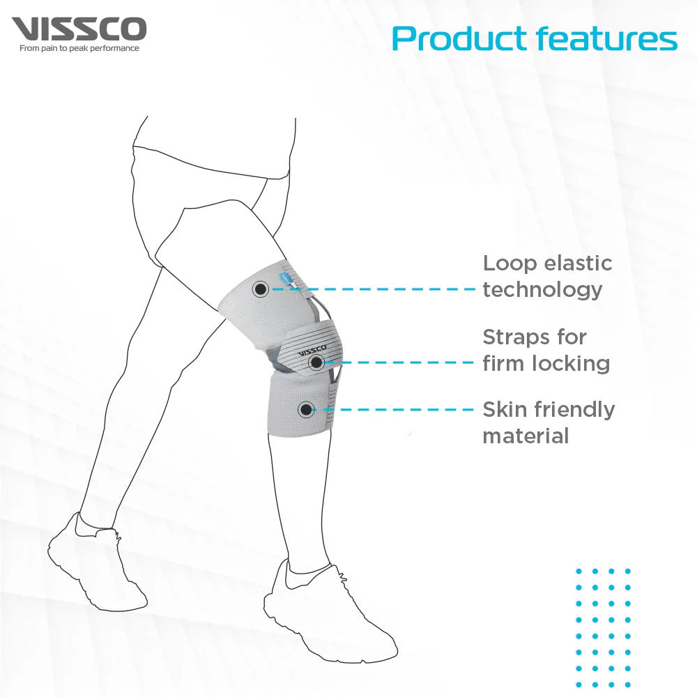 VISSCO CORE Knee Support – Mild Support with Loop Elastic Technology 0704